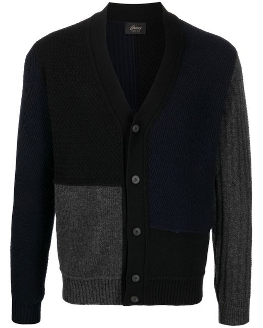 Brioni panelled button-up cardigan