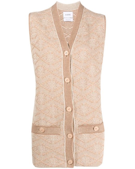 Barrie patterned jacquard cardigan