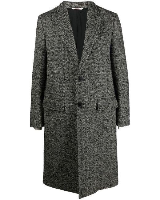 Valentino herringbone single-breasted coat