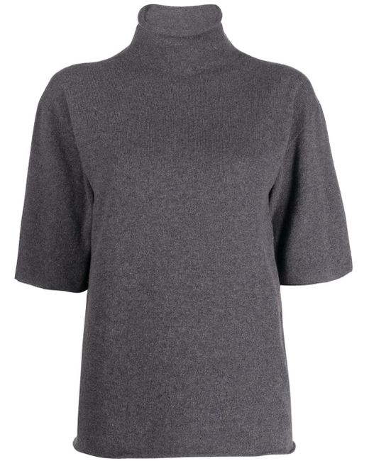 Jil Sander short-sleeved roll-neck knitted top