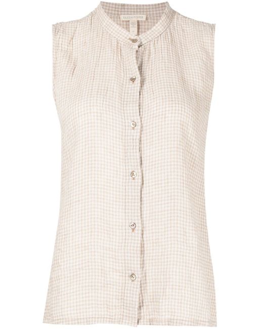 Eileen Fisher sleeveless button-up shirt