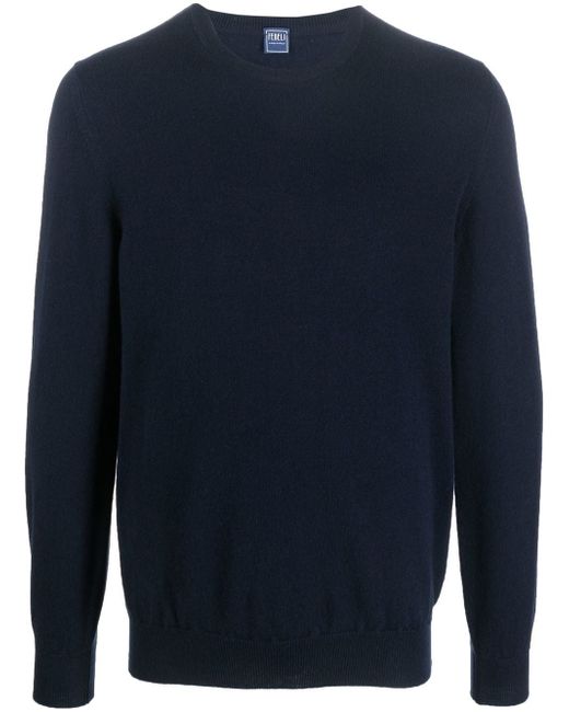 Fedeli round-neck fine-knit jumper