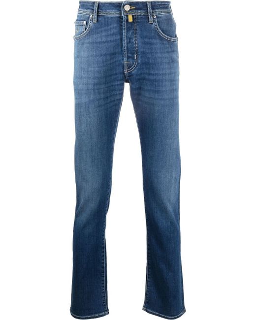Jacob Cohёn straight-leg contrast-stitch jeans