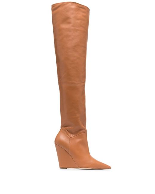 Stuart Weitzman pointed leather knee-high boots