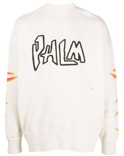 Palm Angels graffiti-print logo sweatshirt