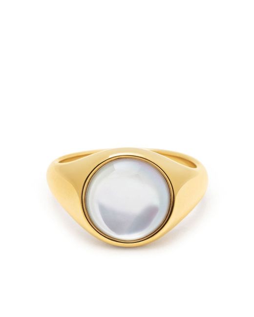 Nialaya Jewelry pearl large singet-ring