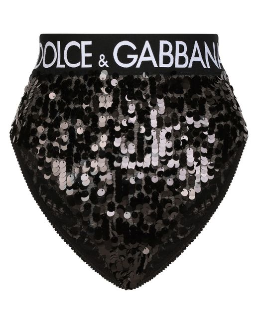 Dolce & Gabbana sequin-embellishment logo briefs