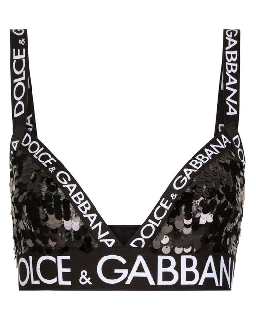 Dolce & Gabbana sequinned triangle bra