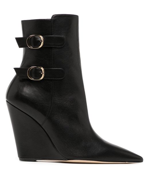 Stuart Weitzman pointed-toe 100mm wedge boots