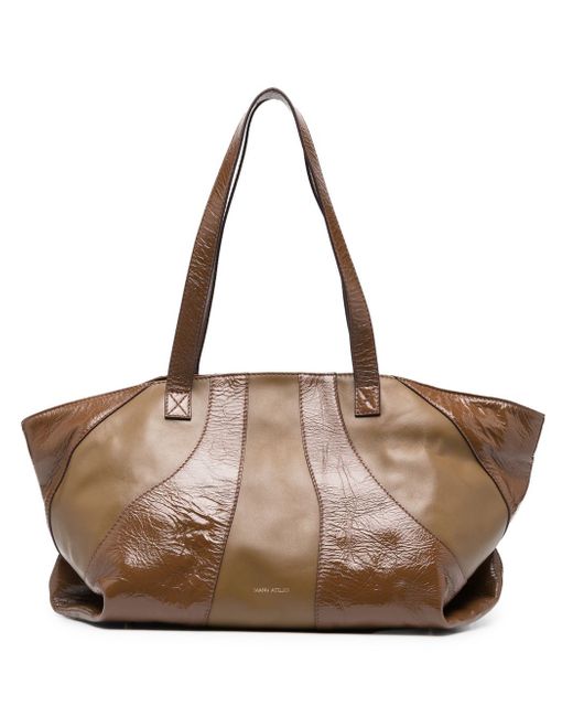 Manu Atelier oversized leather tote bag