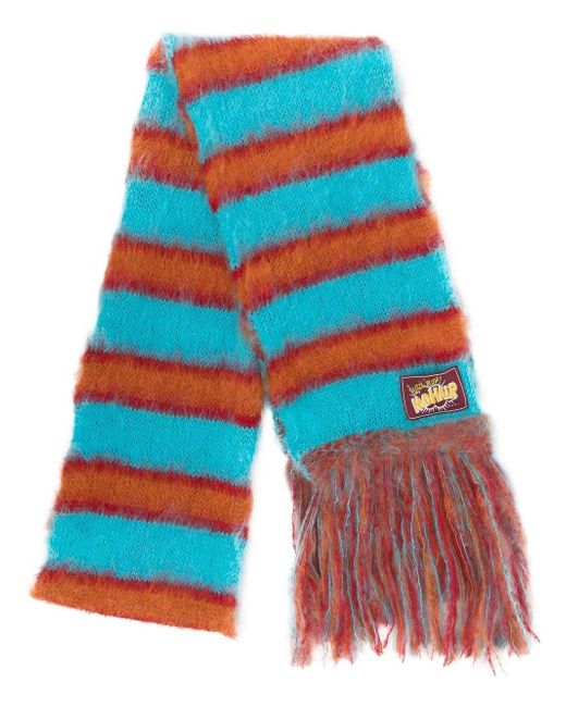 Marni striped knitted scarf