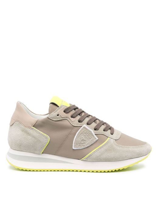 Philippe Model leather-panelled low-top sneakers