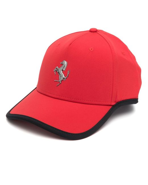 Ferrari logo-plaque detail baseball cap