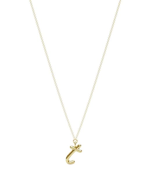 The Alkemistry 18kt yellow Love Letter T necklace