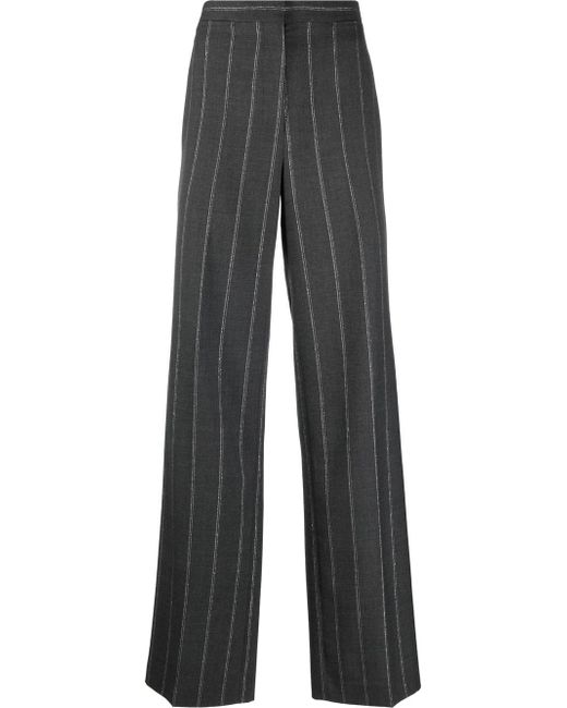 Stella McCartney stitch-detail striped tailored trousers