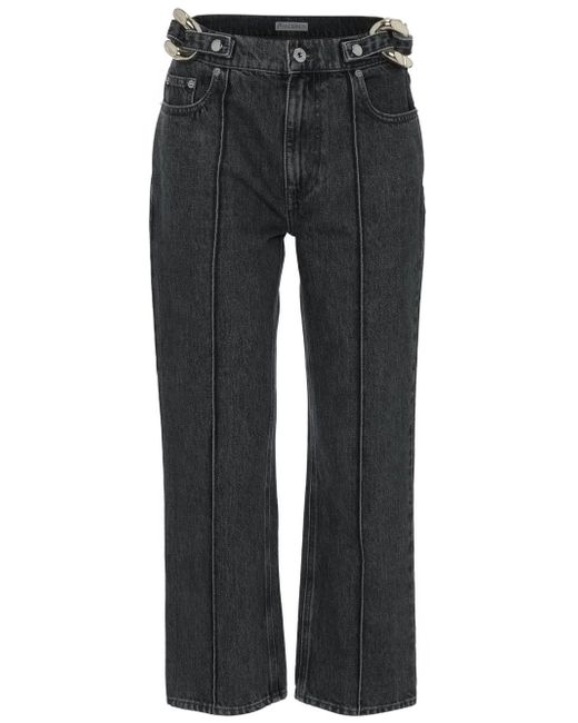 J.W.Anderson chain-detail straight leg cropped jeans
