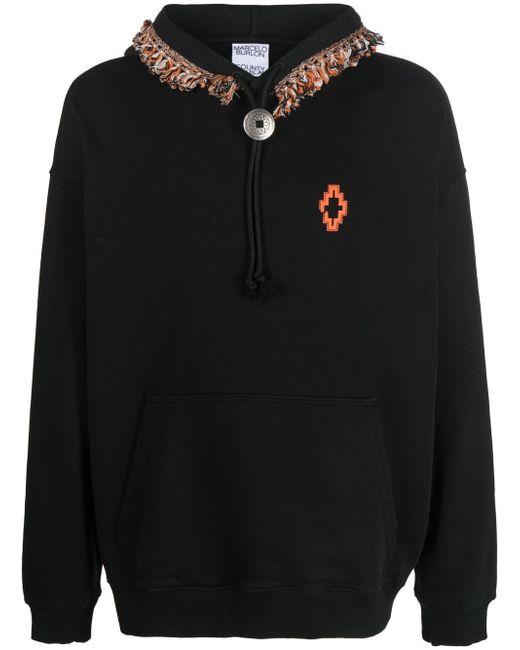 Marcelo Burlon County Of Milan fringed-trim pullover hoodie