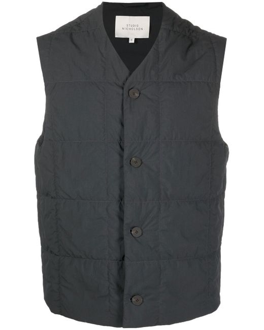 Studio Nicholson buttoned quilted waistcoat