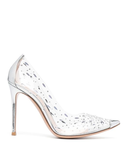 Gianvito Rossi crystal-embellished 100mm pumps