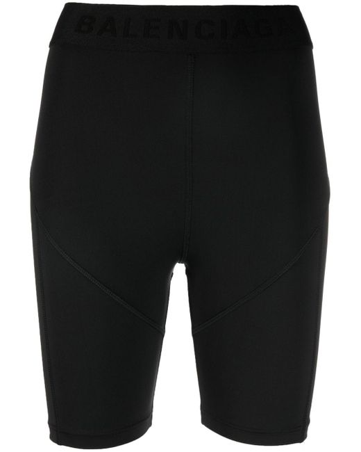Balenciaga logo-waist cycling shorts