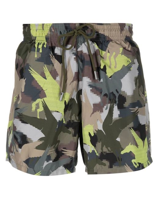 Etro Pegaso camouflage-print swim shorts
