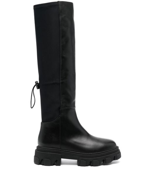 Giaborghini knee-length chunky leather boots