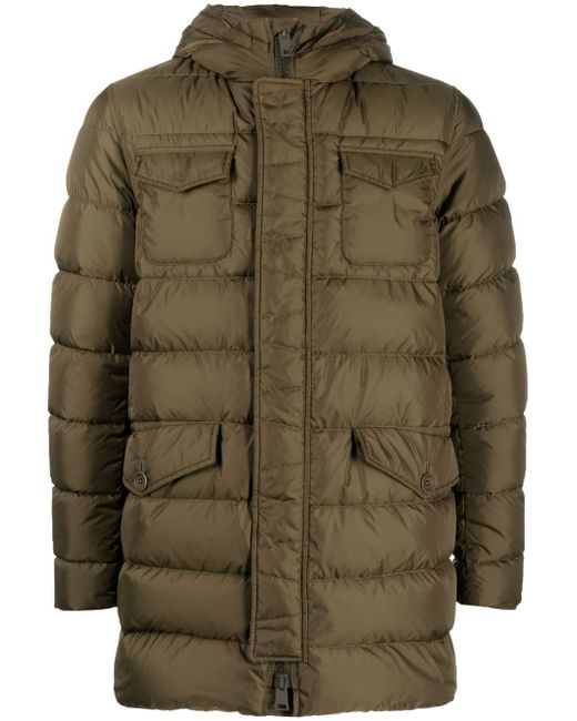 Herno zipped hooded padded coat