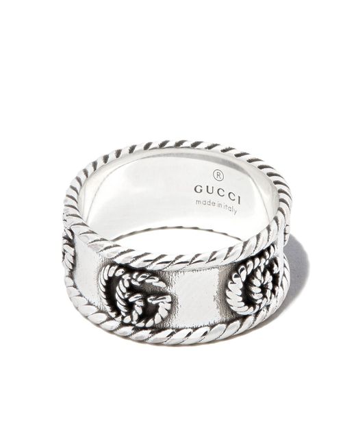 Gucci GG Marmont braided-detail ring