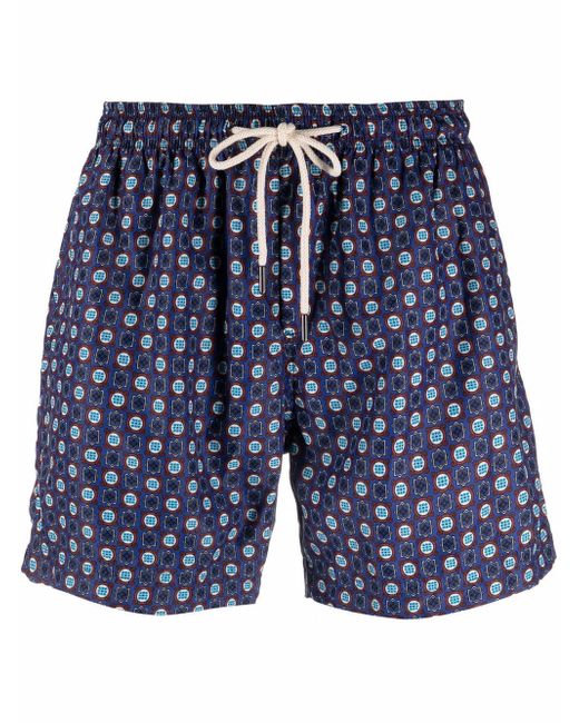 Peninsula Swimwear geometric-pattern swim shorts
