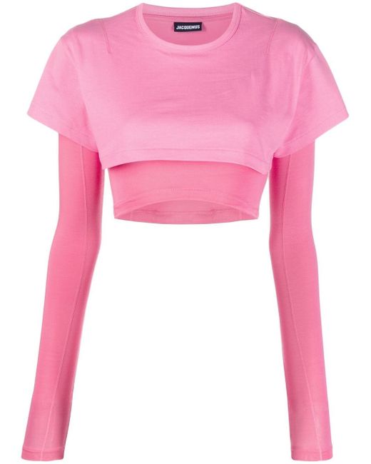 Jacquemus cropped long-sleeve top