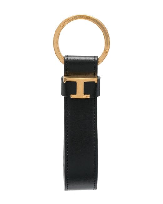 Tod's T-logo leather keychain