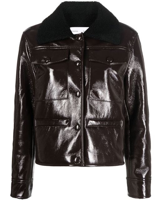 Proenza Schouler White Label faux-leather shearling-lined jacket