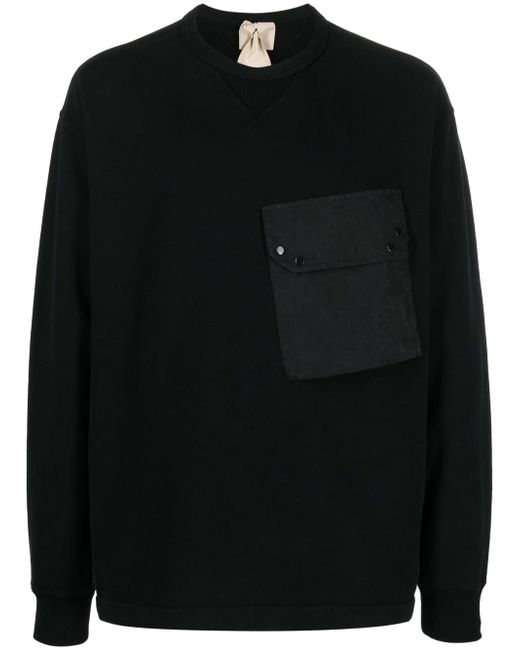 Ten C chest flap-pocket detail sweatshirt