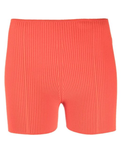 Aeron ribbed-knit detail shorts