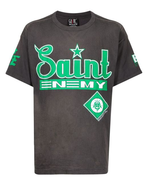 Saint Mxxxxxx logo-print short-sleeved T-shirt