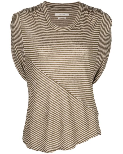 Isabel Marant Etoile stripe-print panelled T-shirt