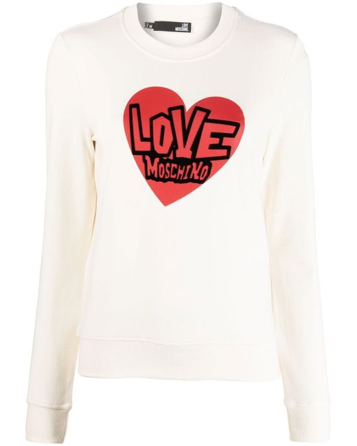 Love Moschino heart-print logo sweatshirt