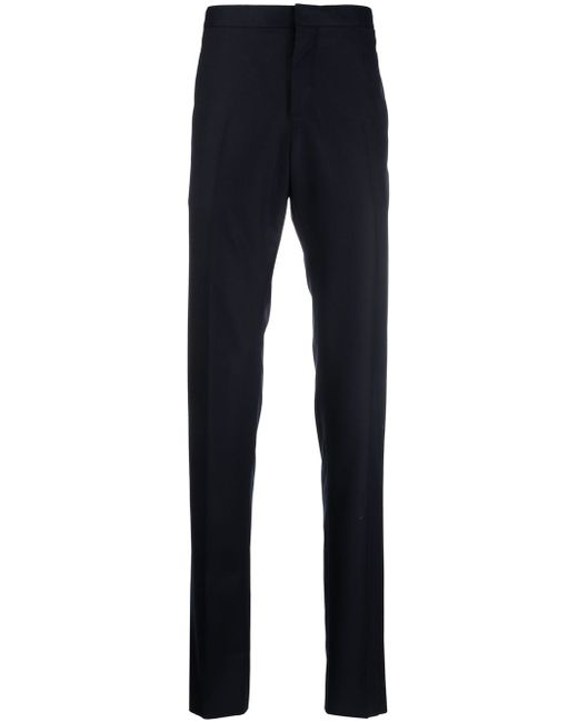 Caruso pleated skinny wool trousers