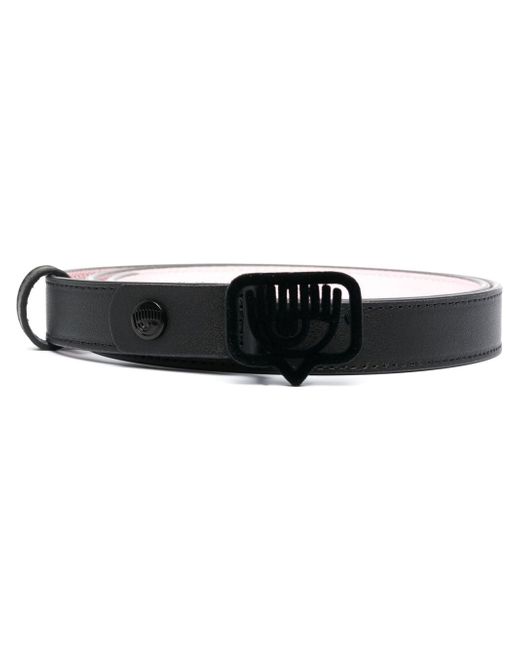 Chiara Ferragni logo buckle leather belt
