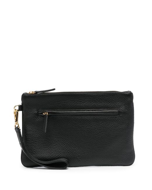 Eleventy grained leather clutch bag