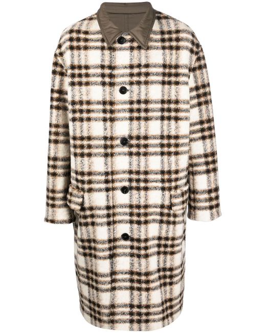 Isabel Marant check-pattern single-breasted coat