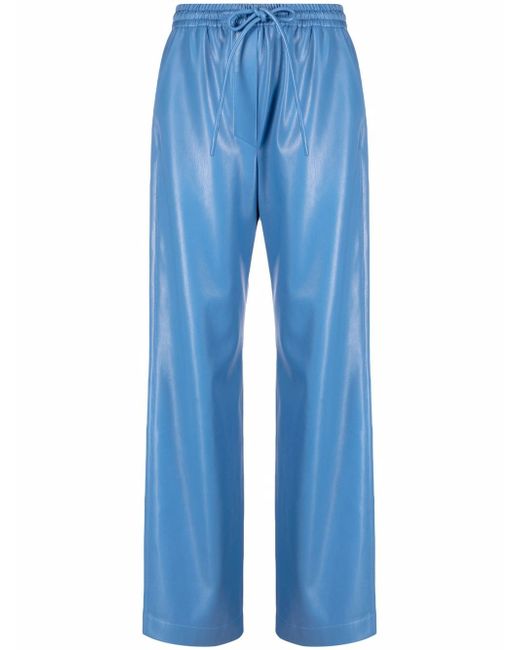 Nanushka faux-leather drawstring-waist trousers
