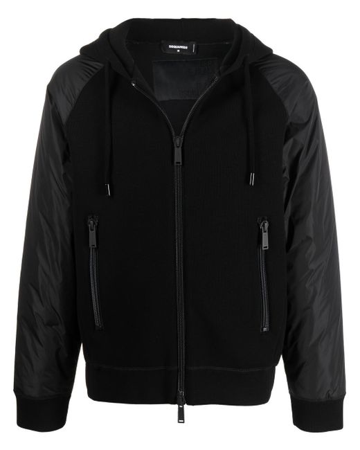 Dsquared2 hybrid zip-up hoodie