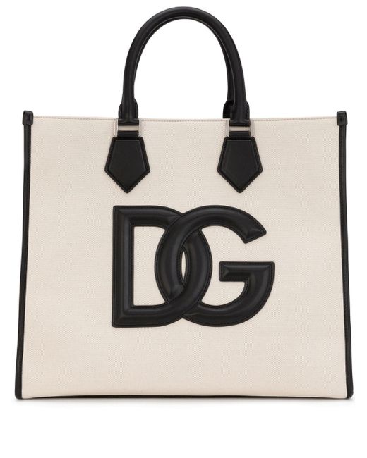 Dolce & Gabbana logo-appliqué tote bag