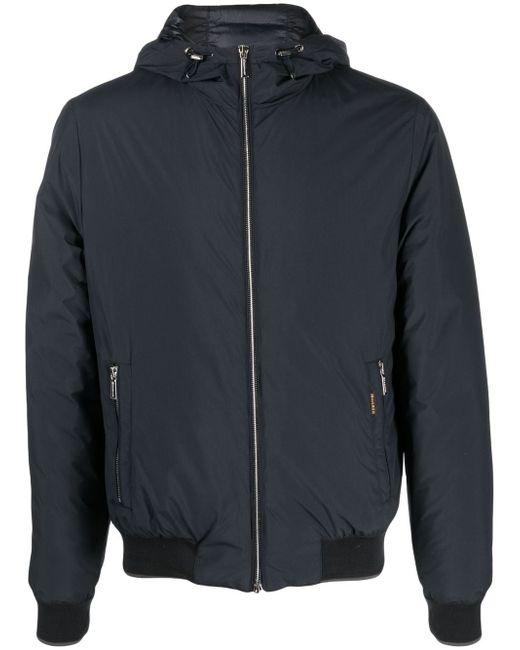 Moorer zip-up hooded jacket