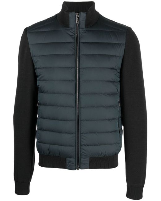 Moorer quilted-finish padded jacket