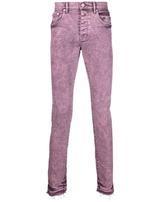 Purple Brand bleach-effect skinny jeans