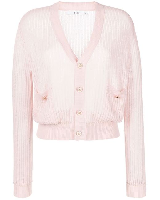 b+ab ribbed button-up cardigan