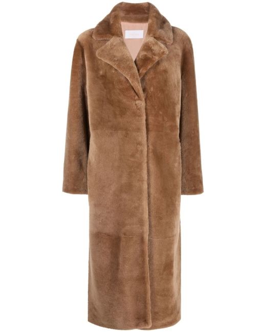 Yves Salomon Meteo textured mid-length coat