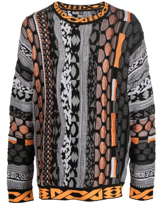 McQ Alexander McQueen patterned intarsia-knit jumper